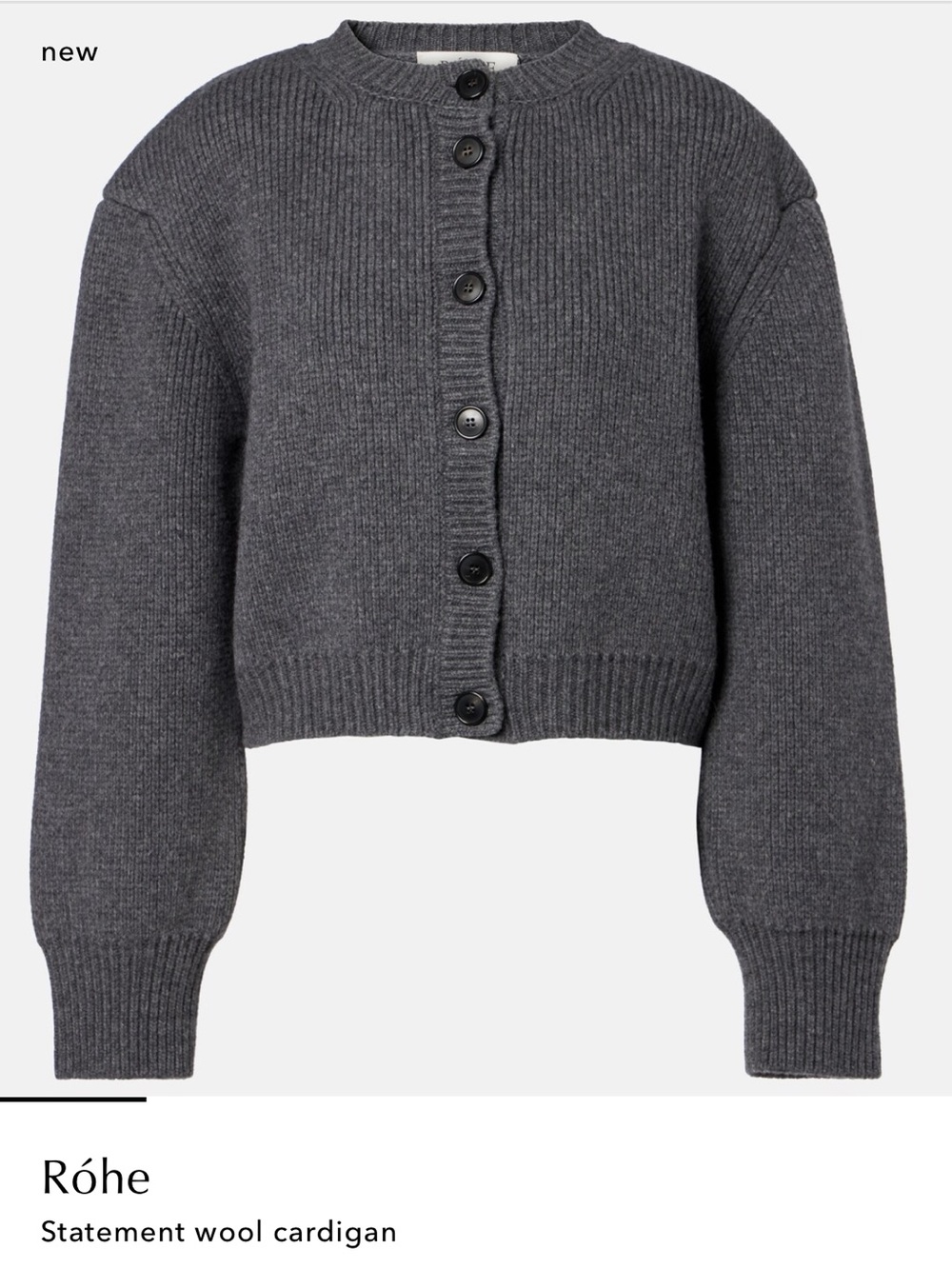 Róhe Statement Wool Cardigan